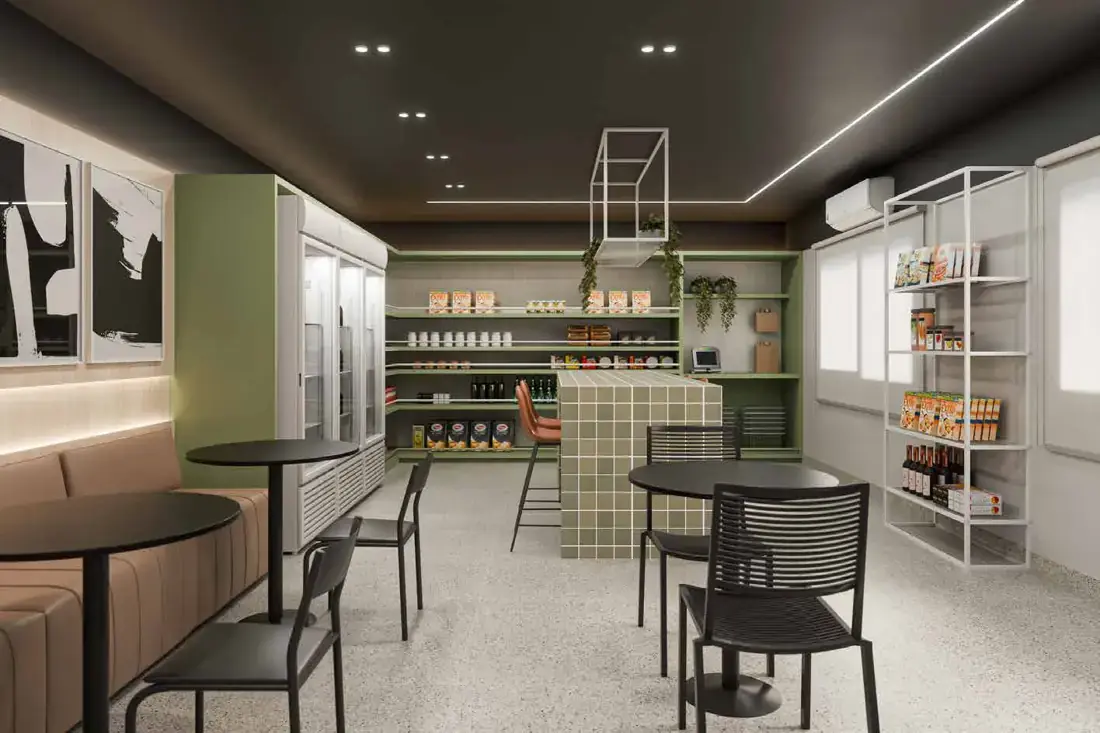 Living market, minimercado interno do Melbourne Smart Home